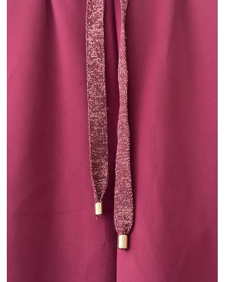 Kocca — Calça bordeaux elástico cinta (Detalhe)