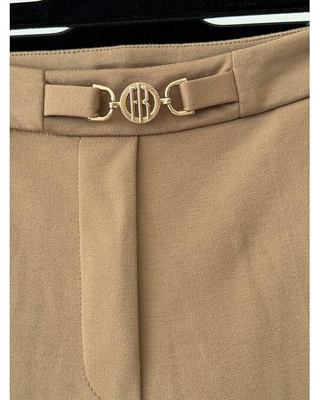 Fracomina — Calça camel detalhe dourado (Detalhe)