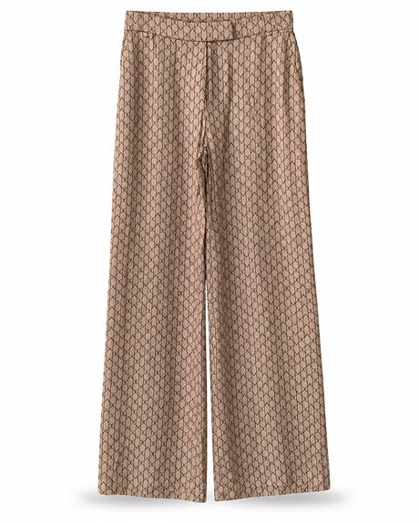 Marciano — Calça padrão monograma camel (A peça)