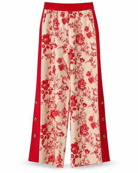 Sahoco — Calça creme flores rosa (A peça)