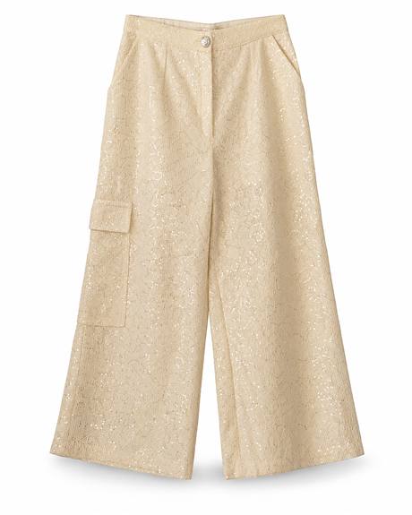 Sahoco — Calça renda flores lantejoulas (A peça)