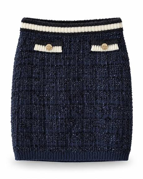 Guess — Saia malha dark navy lista (A peça)
