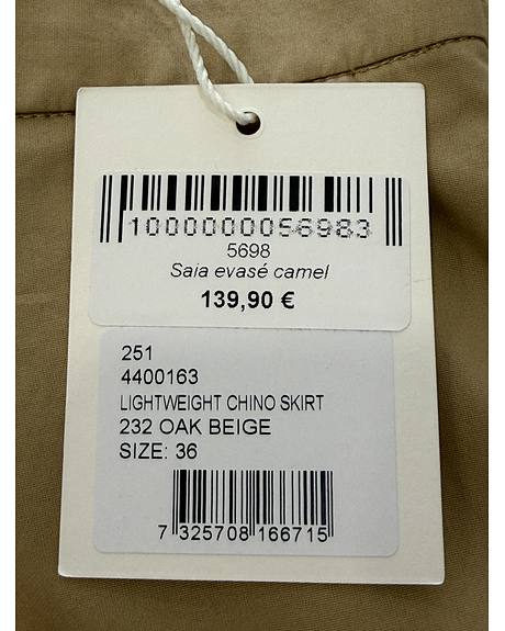 Gant — Saia evasé camel (Detalhe)