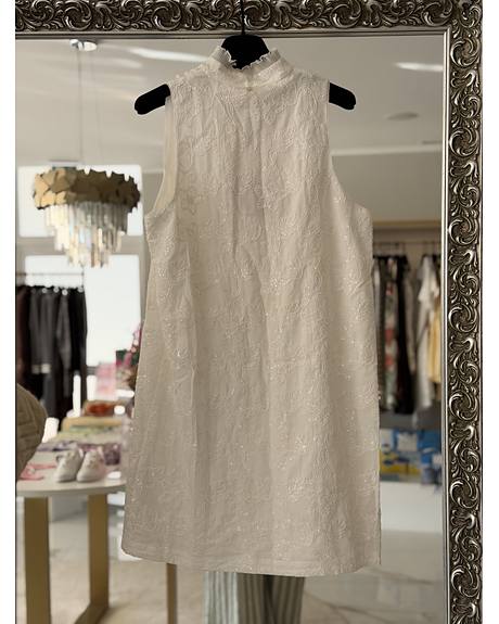 Liu Jo — Vestido branco bordado (Na loja)