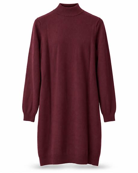 Relish — Vestido curto bordeaux traçado (A peça)