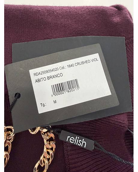 Relish — Vestido curto bordeaux traçado (Detalhe)