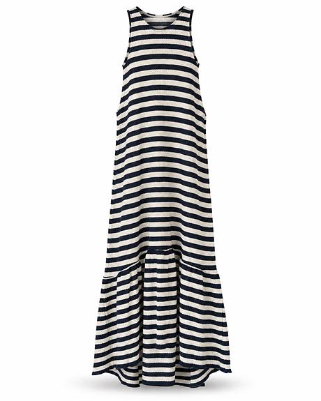 Fracomina — Vestido riscas laço atrás (A peça)