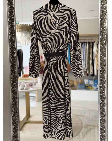 Relish — Vestido comprido print zebra (Na loja)