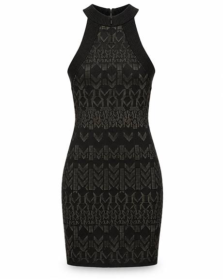 Marciano — Vestido malha preto jacquard (A peça)
