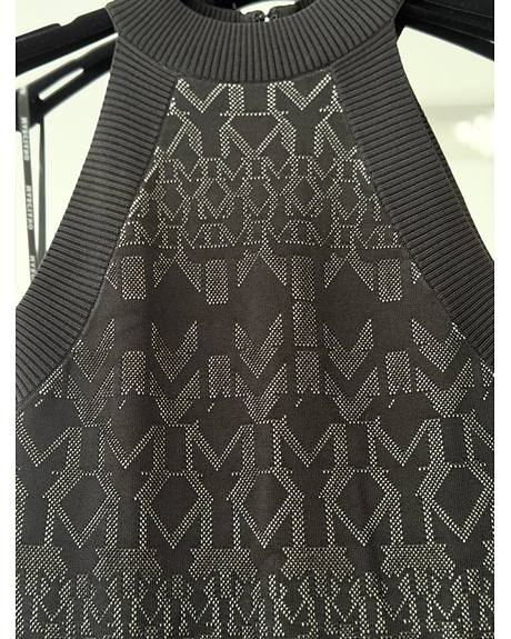 Marciano — Vestido malha preto jacquard (Detalhe)