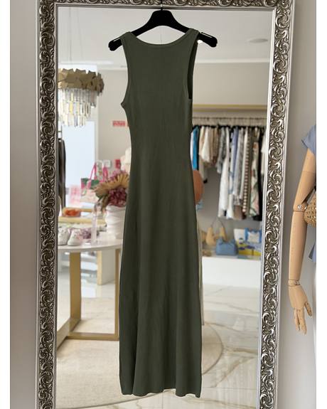Handycraft — Vestido comprido malha rib (Na loja)