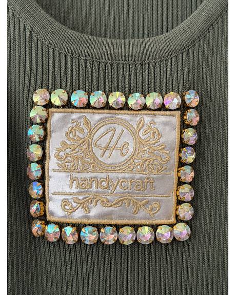 Handycraft — Vestido comprido malha rib (Detalhe)