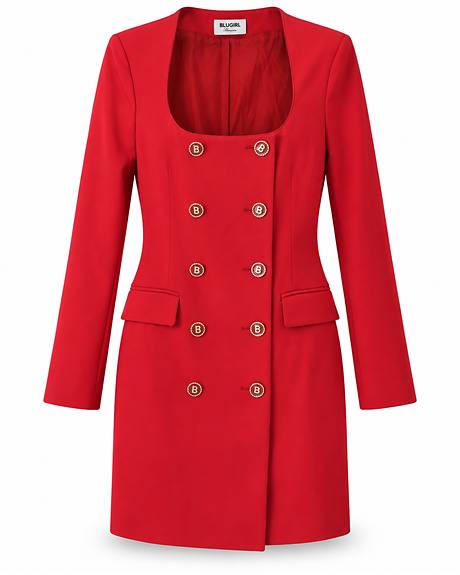 Blugirl — Vestido vermelho c/ botões (A peça)