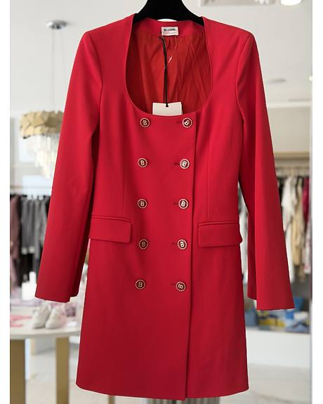 Blugirl — Vestido vermelho c/ botões (Na loja)